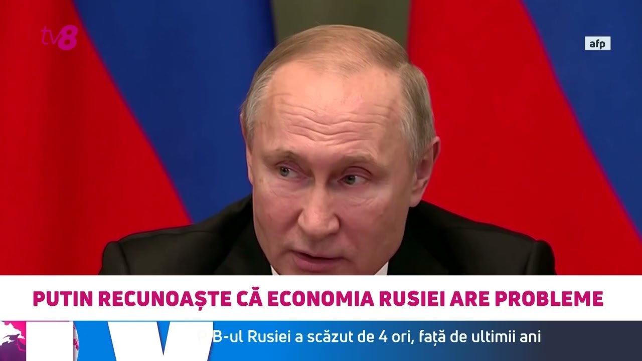 Putin recunoaște că economia Rusiei are probleme