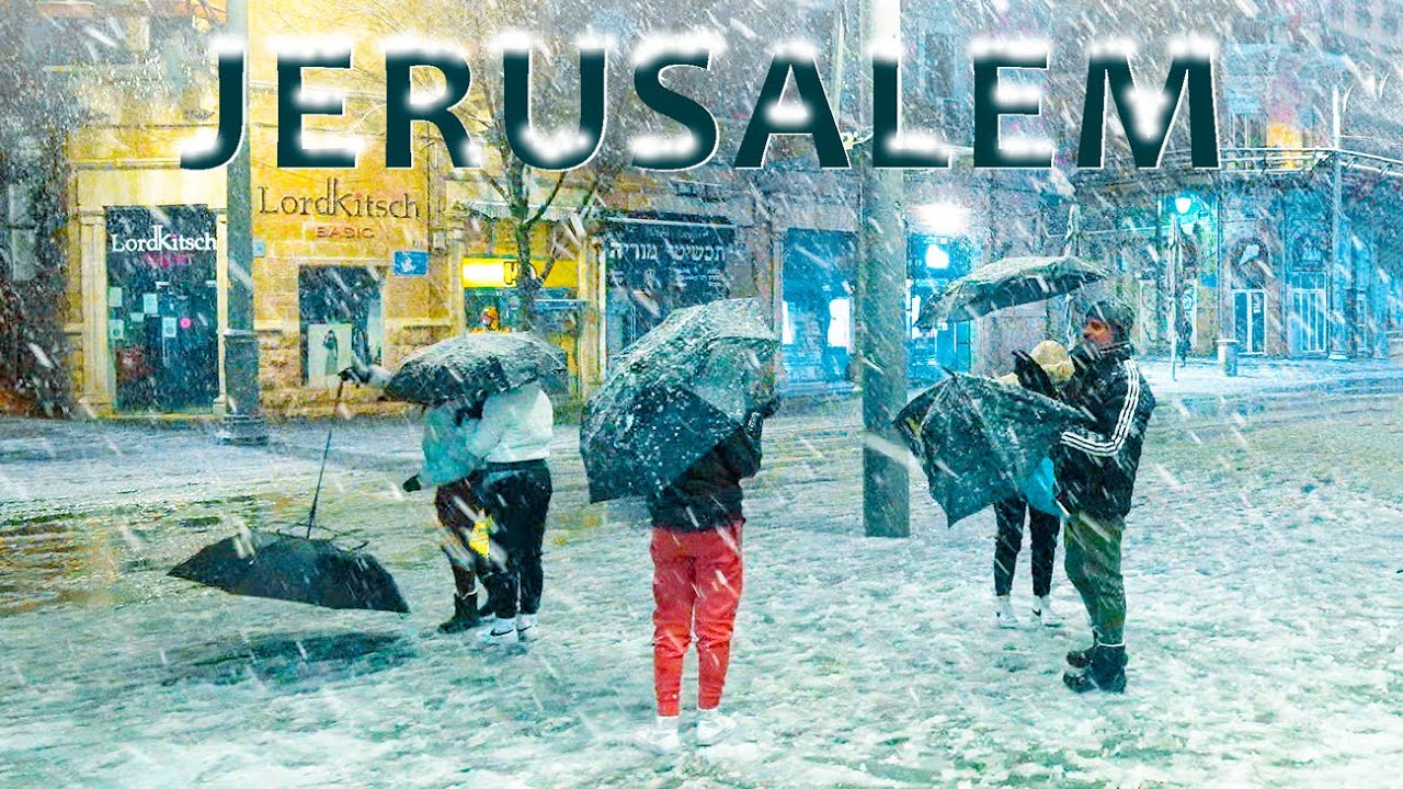 Снегопад в Иерусалиме. Незабываемая прогулка по заснеженному городу