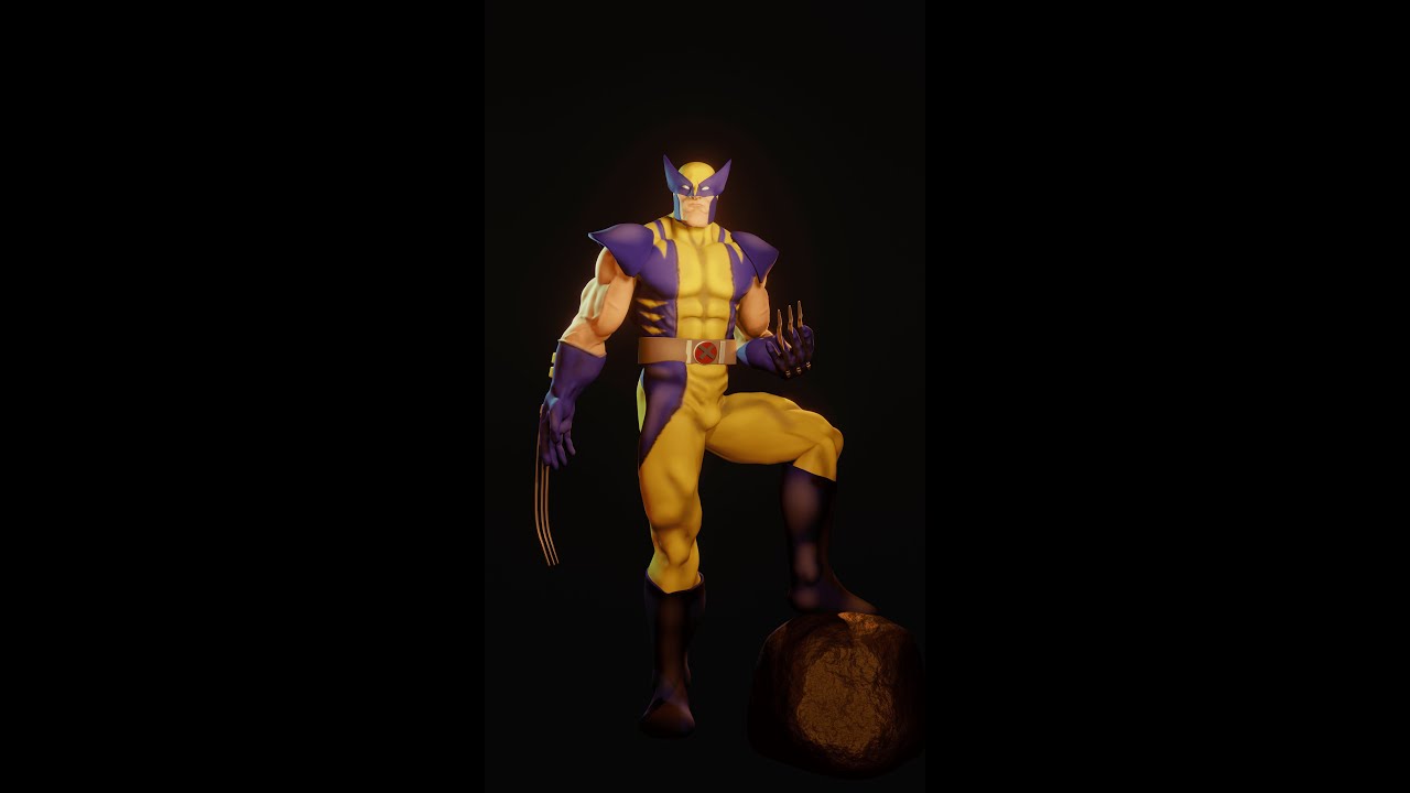 Wolverine character 3d sculpt blender 2.83