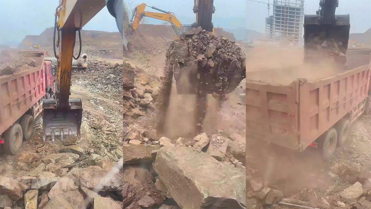 How To Excavators Load Soil Onto Trucks Professionally P841 #excavator #truck #soil
