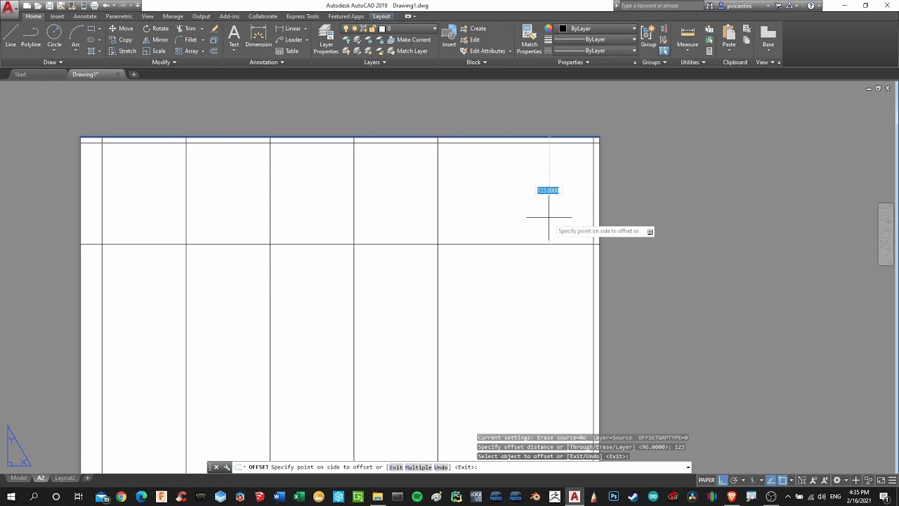 Planta elétrica Autocad: Configuração da folha #1