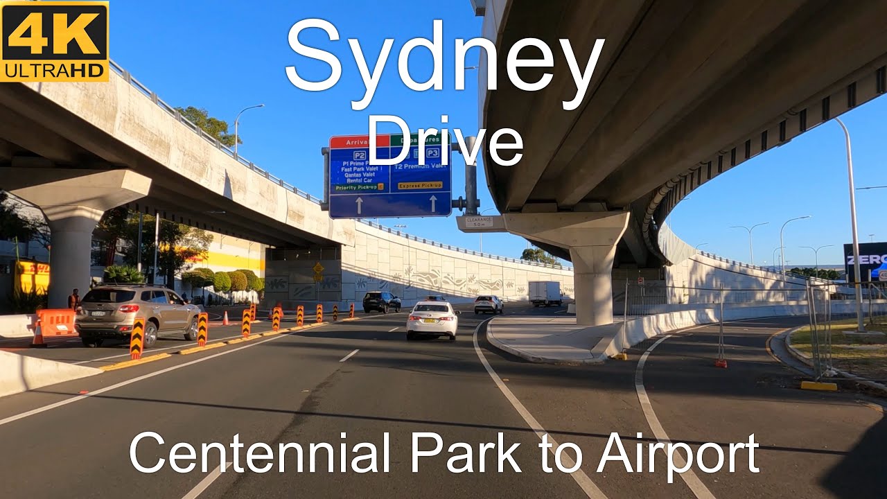 Driving Centennial Park to Airport | Sydney Australia | 4 K UHD 