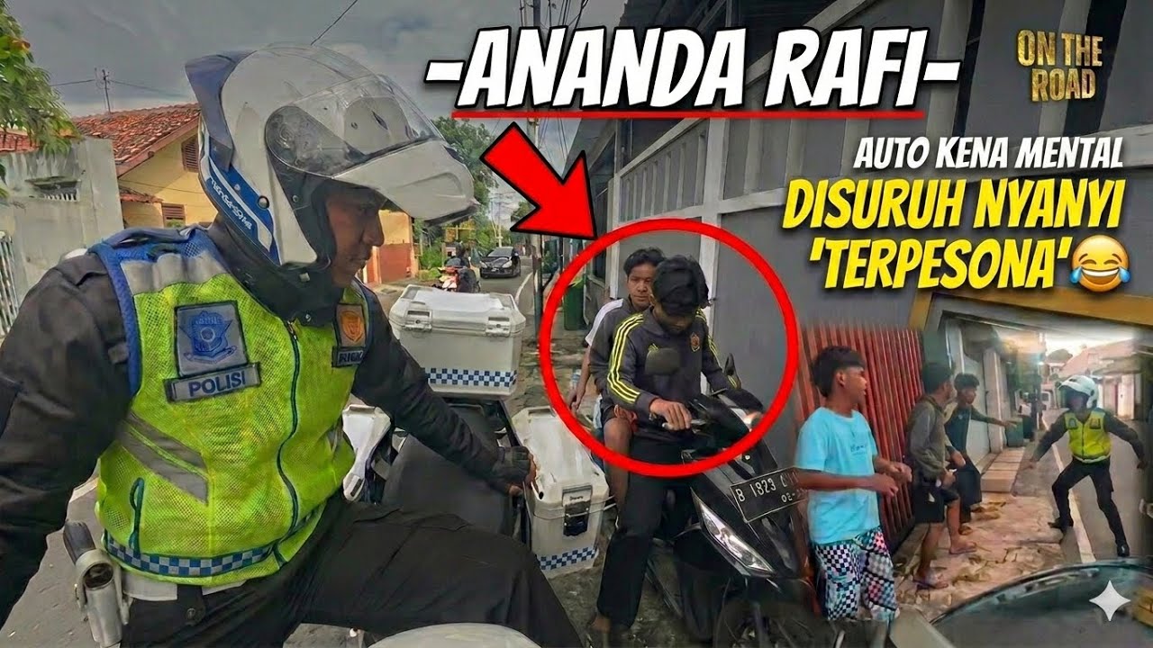VIRAL! BRIPTU ANANDA RAFFI, Berhentikan Bonceng Tiga Tanpa Helm , Hukuman Polisi Bikin Ngakak!