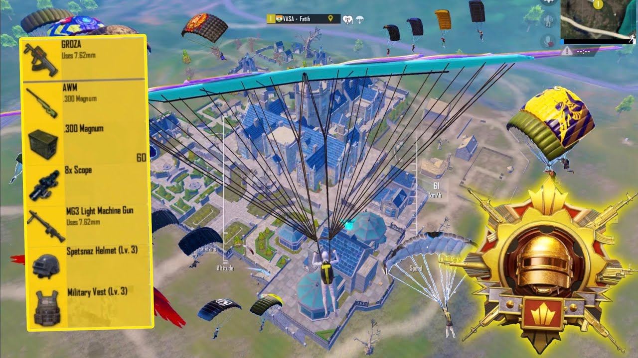 Wow😍NEW BEST LANDING IN HERE with WHITE MUMMY SET🔥PUBG Mobile
