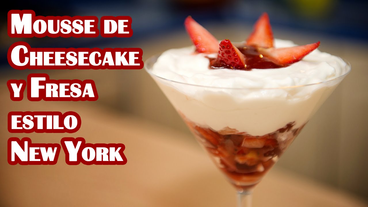Mousse de Cheesecake y Fresa estilo New York