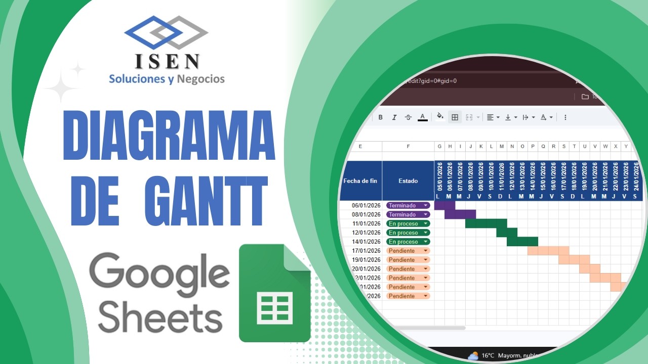 Crea tu Diagrama de GANTT con GOOGLE SHEETS | Barras MULTICOLORES