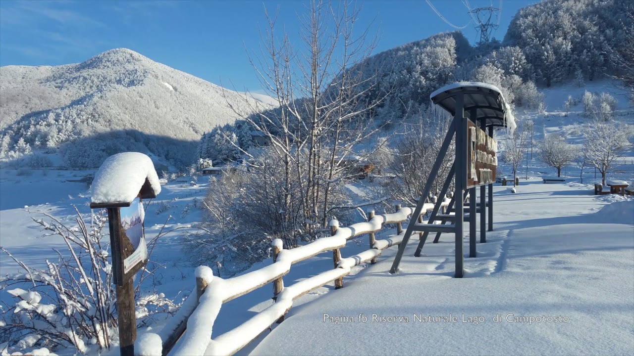 Abruzzo-Magia sul lago di Campotosto, come una fiaba...😮 TUTTO GHIACCIATO - FHD