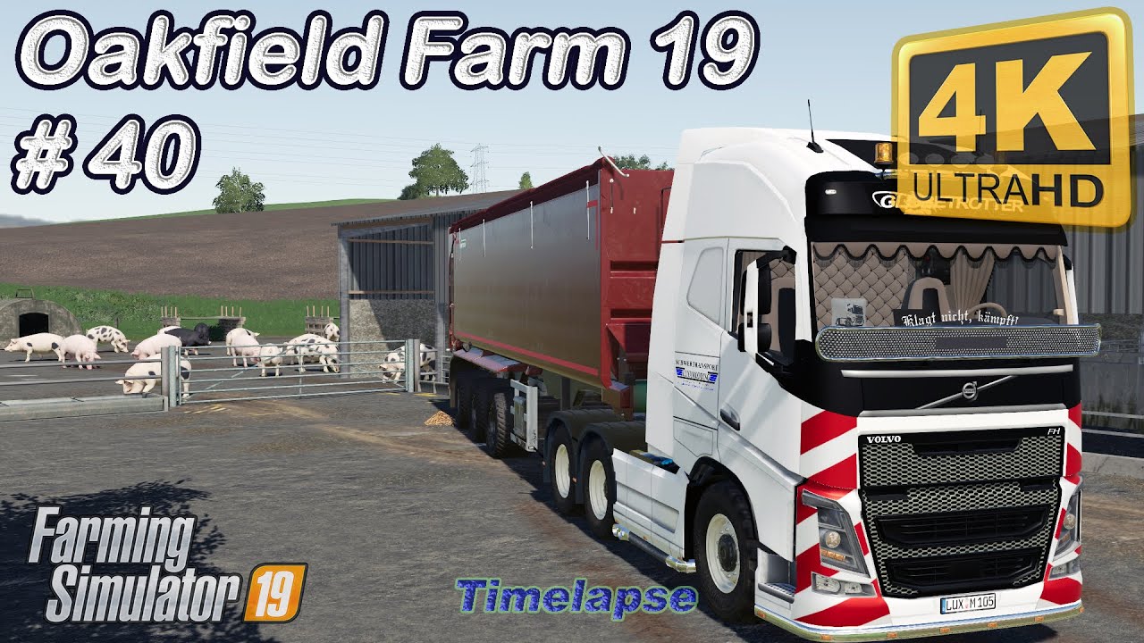 Animal care, mowing grass, spreading digestate | Oakfield Farm 19 | FS19 TimeLapse #40 | 4K
