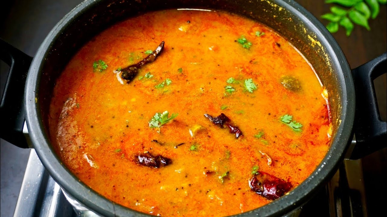 EASY BACHELOR'S SAMBAR  IN 10 MINS| EASY SAMBAR IN PRESSURE COOKER | SAMBAR RECIPE