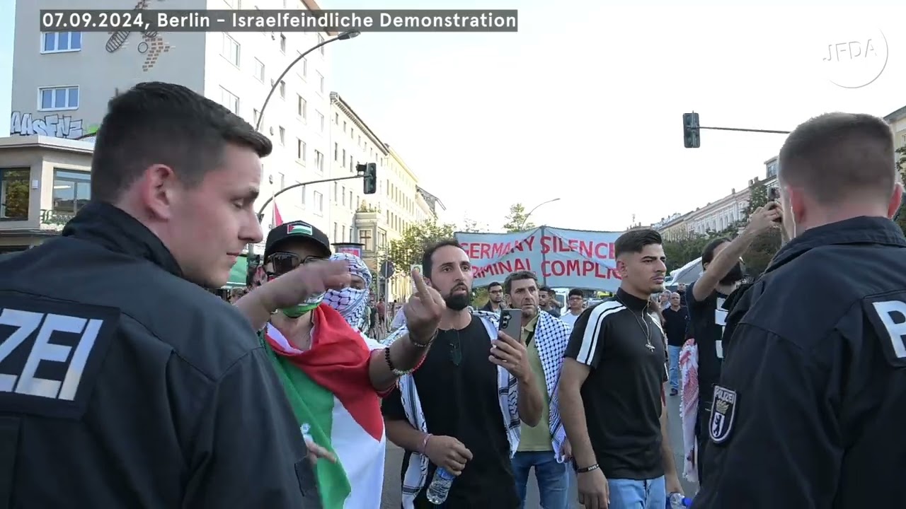 Pressearbeit behindert, Gegendemonstranten bedroht, Tumulte - Berlin, 07.09.2024