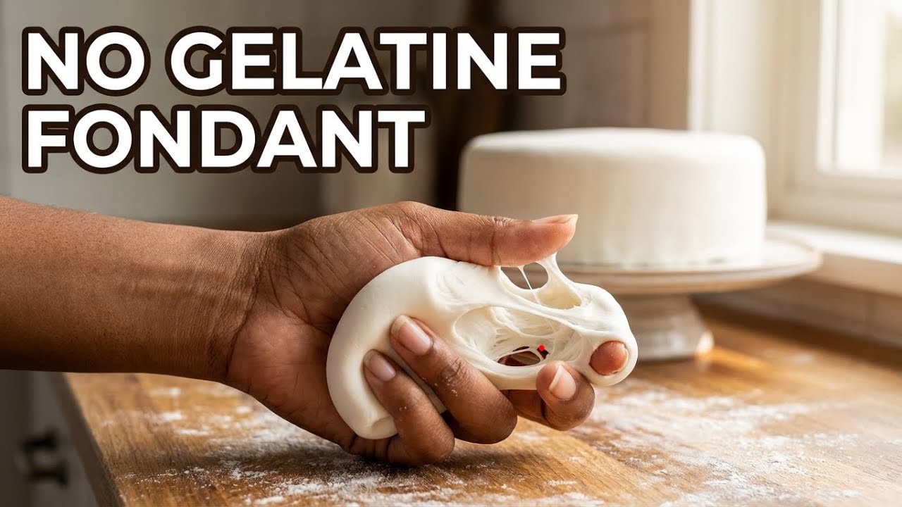 Homemade cake fondant without Gelatine Just INGREDIENTS (Recipe)  #fondant #fondanttutorial 