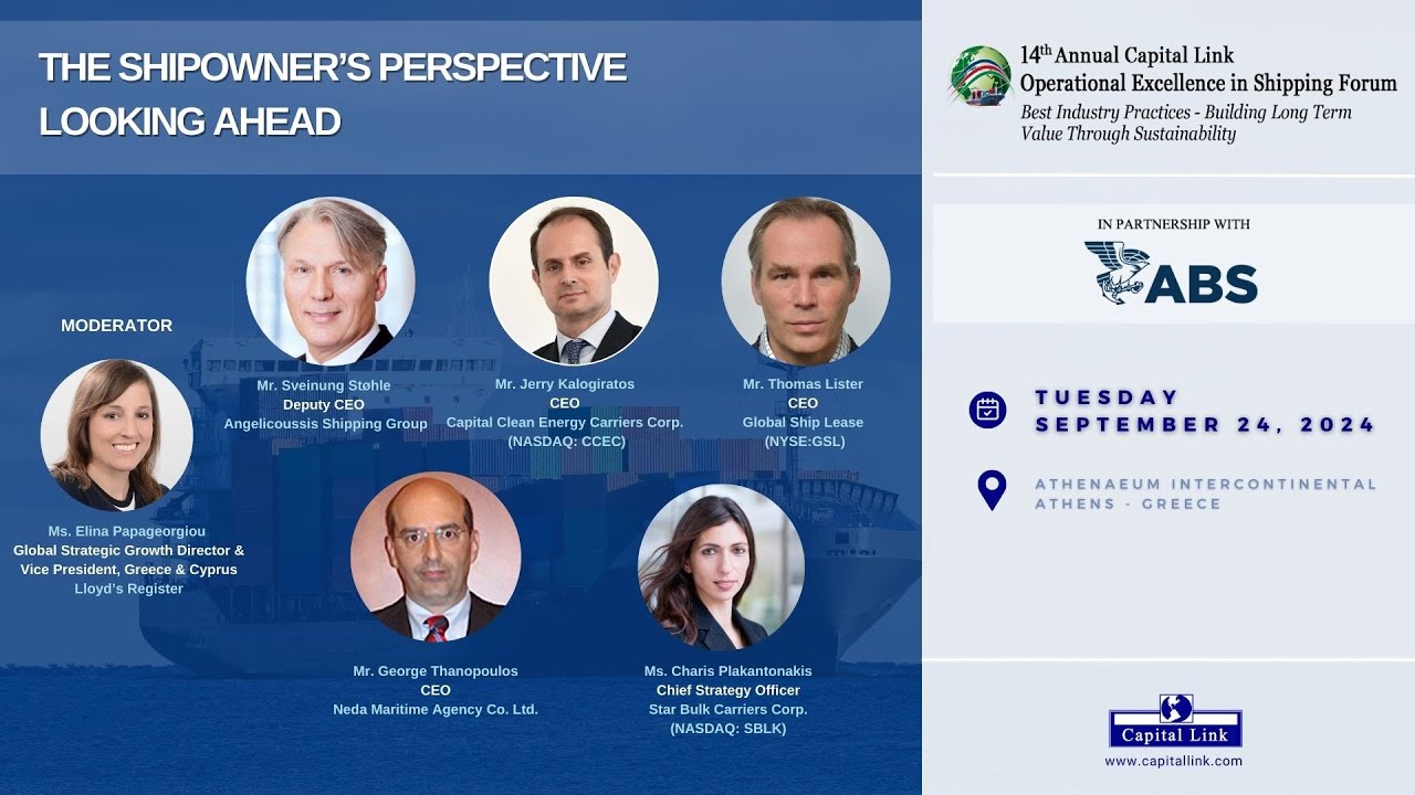 2024 14th Annual Operational Excellence in Shipping Forum - The Shipowners Perspective