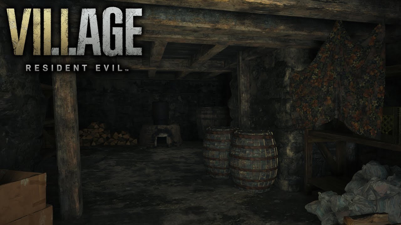 Abandoned Basement | Creaking Wood | Resident Evil Village Ambience 🎧