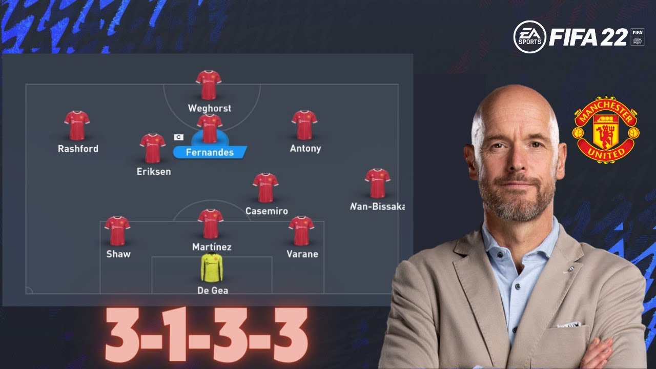 Recreate Erik ten Hag's 4-2-3-1 Manchester United Tactics in FIFA 22 (works on FIFA 23)