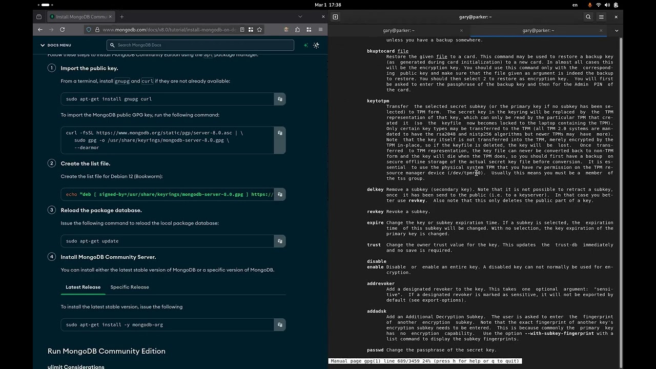 CS140 installing mongodb