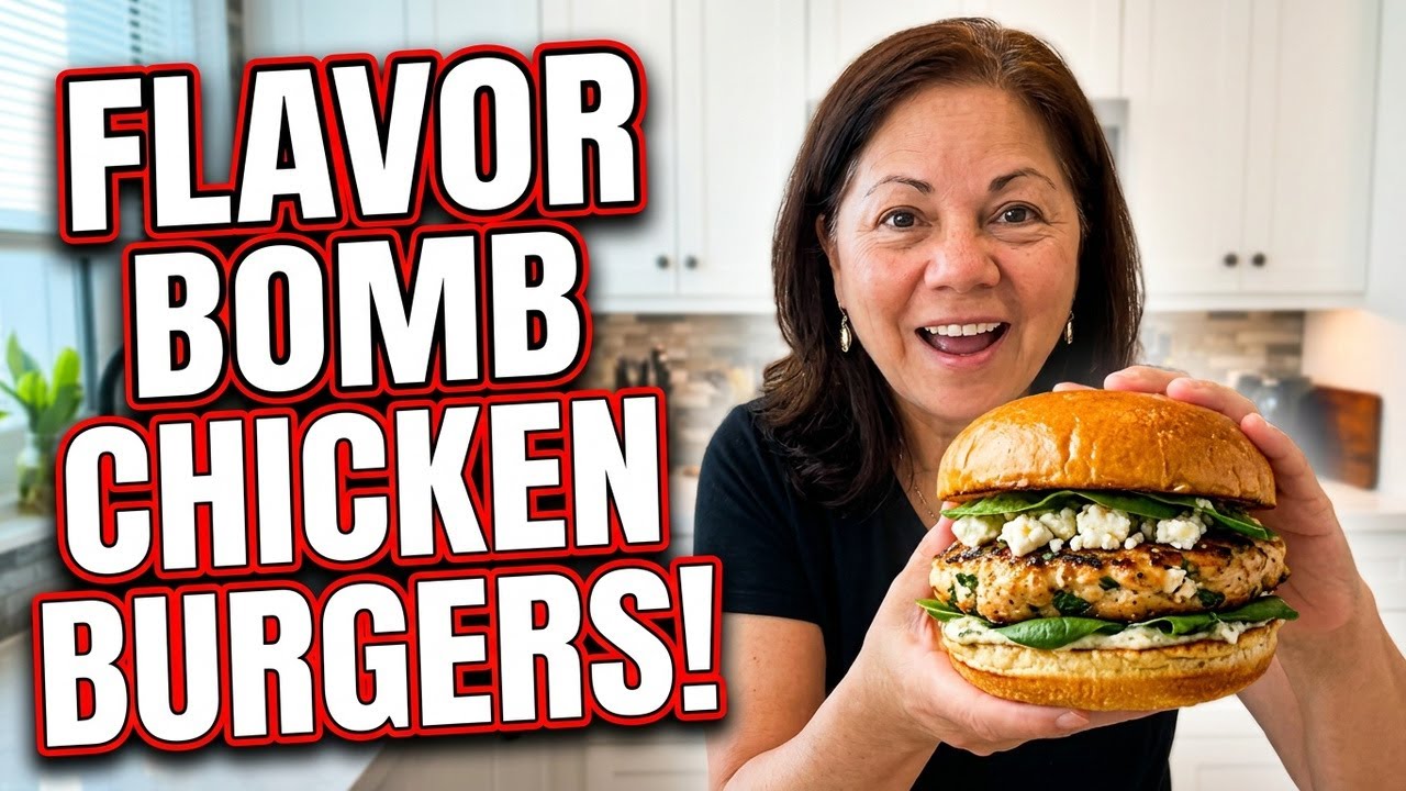 CHICKEN & FETA CHEESE BURGERS