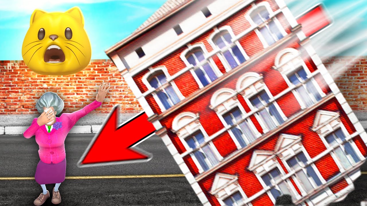 I CRUSHED HELLO NEIGHBOR'S SISTER WITH A BUILDING! | Scary Teacher 3D