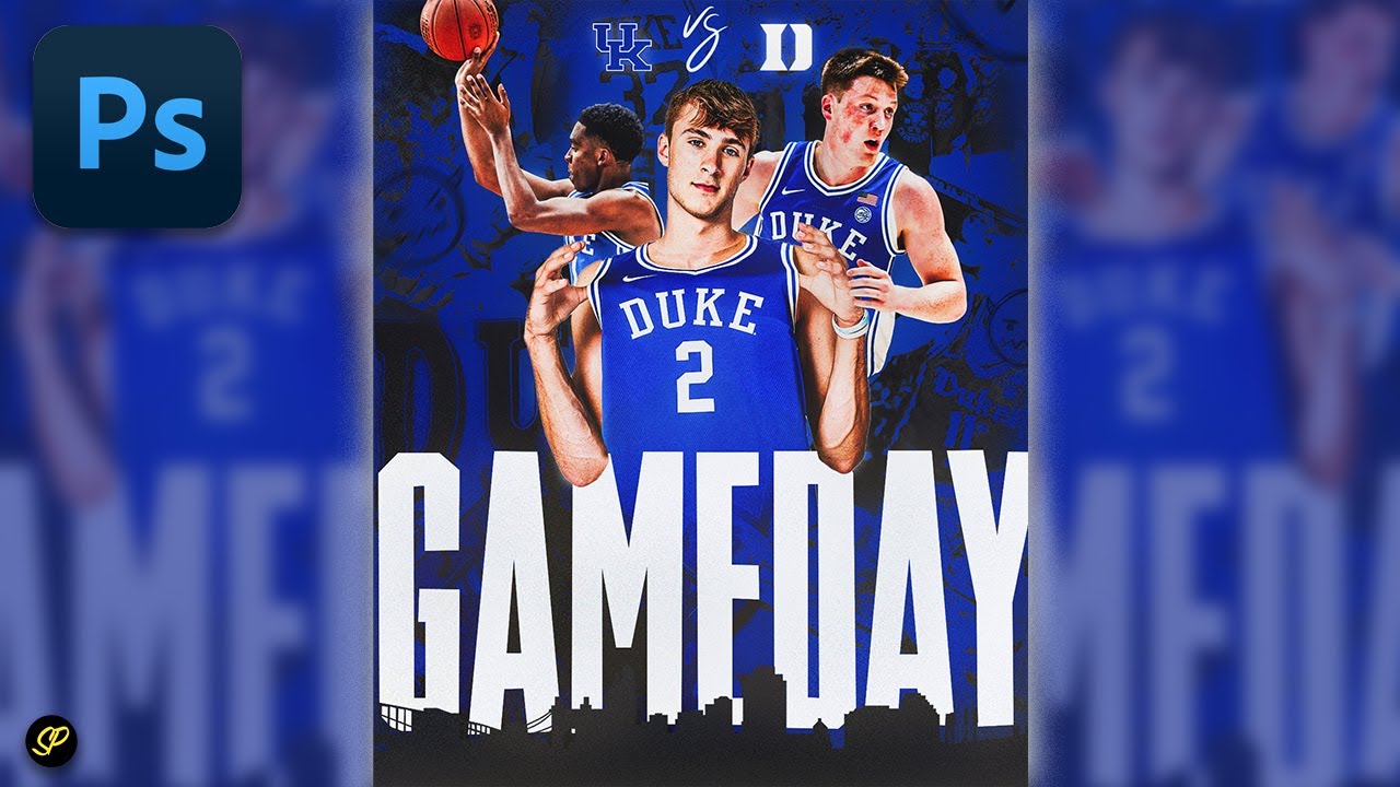 (2025) GAMEDAY Graphic Photoshop Tutorial - Step By Step Walkthrough