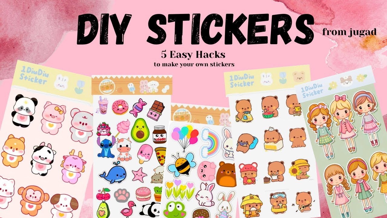 DIY Stickers at Home with (5 easy) jugad!💡 | Crafty Beauti