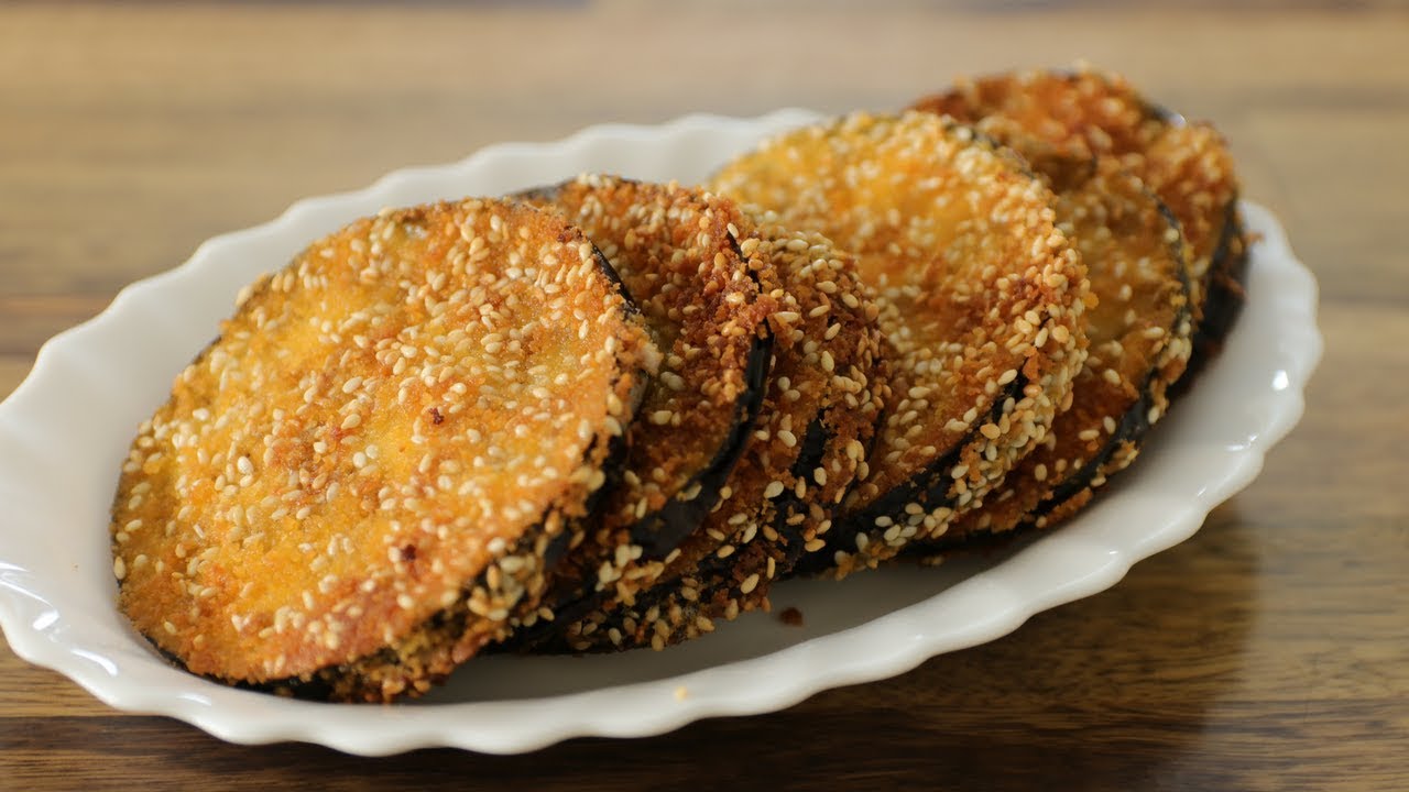מתכון לחצילים מטוגנים בפירורי לחם