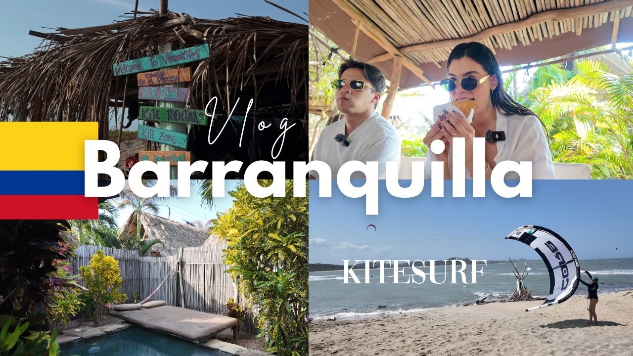HACEMOS KITSURF EN LA PLAYA VLOG (valentine´s, barranquilla,vlog,probamos comida) | | Malexa Leon ♥