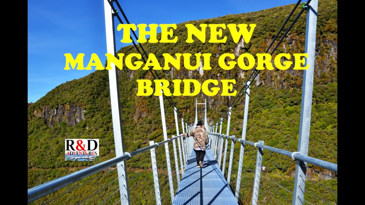 The new Manganui Gorge swing bridge | Egmont National Park | Mt Taranaki | Scenes of New Zealand