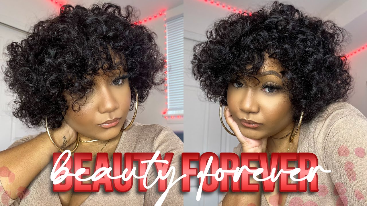 Curly Pixie Cut Glue Less Wig| Amazon Beauty Forever Hair