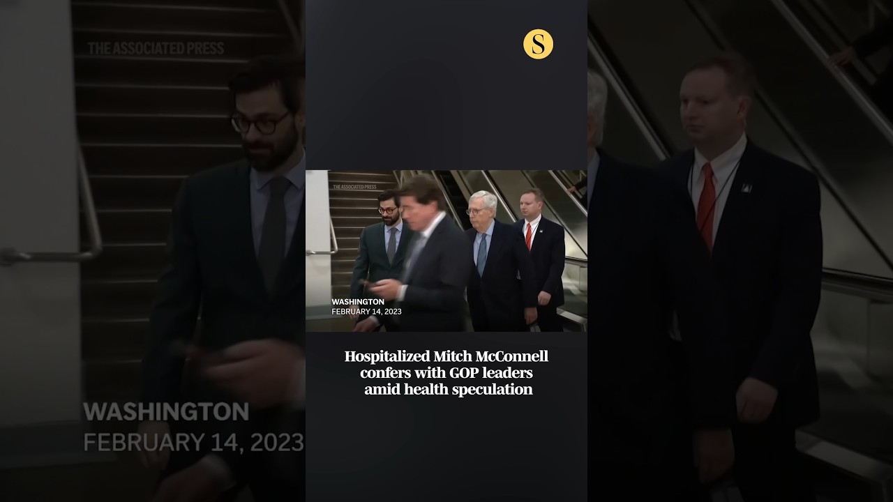Hospitalized Mitch McConnell confers with GOP leaders amid health speculation