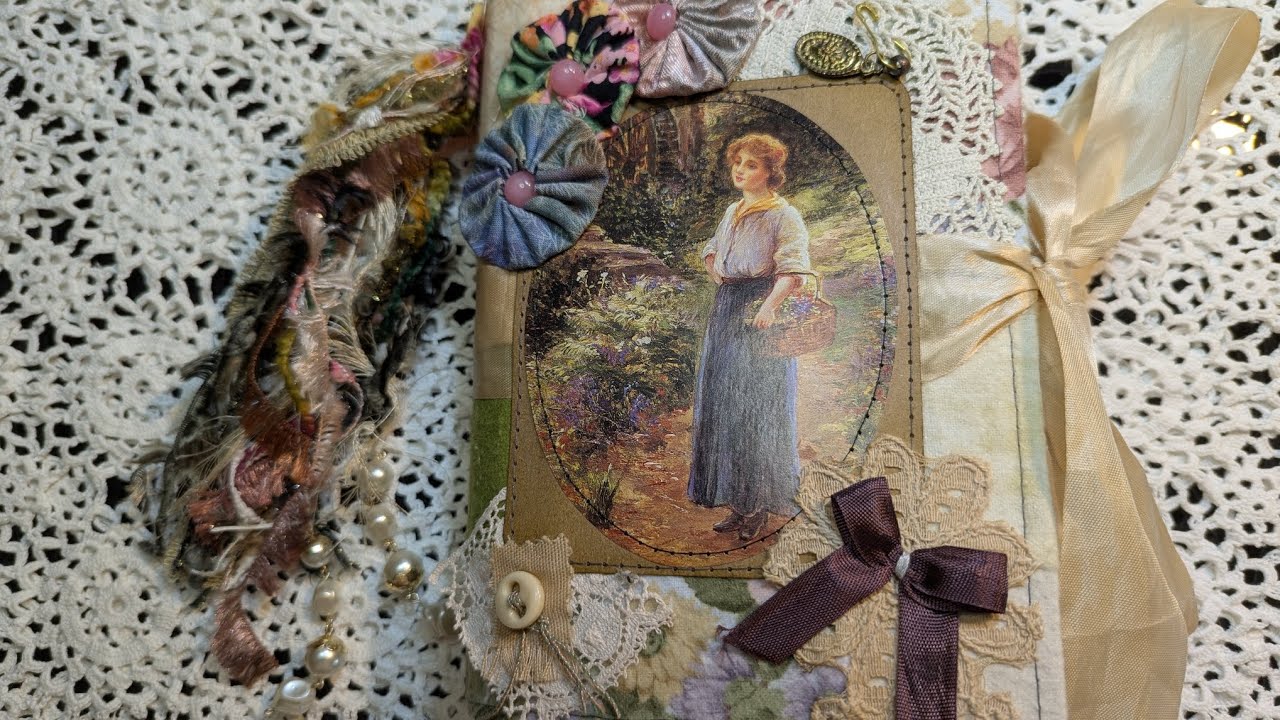 Junk Journal Flip Through of Vintage Cottage Core Handmade Country Garden Journal II