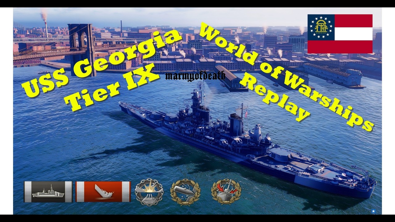 USS Georgia Tier IX | 211.280 K. Damage | World of Warships Replay