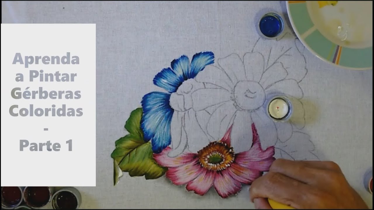 Roberto Ferreira - Aprenda A Pintar Gérberas Coloridas - Parte 1