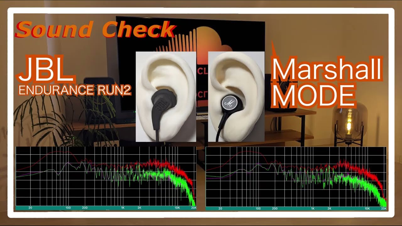JBL ENDURANCE RUN2 vs Marshall MODE [IEMs In-Ear headphones Sound Comparison イヤホン音比較]