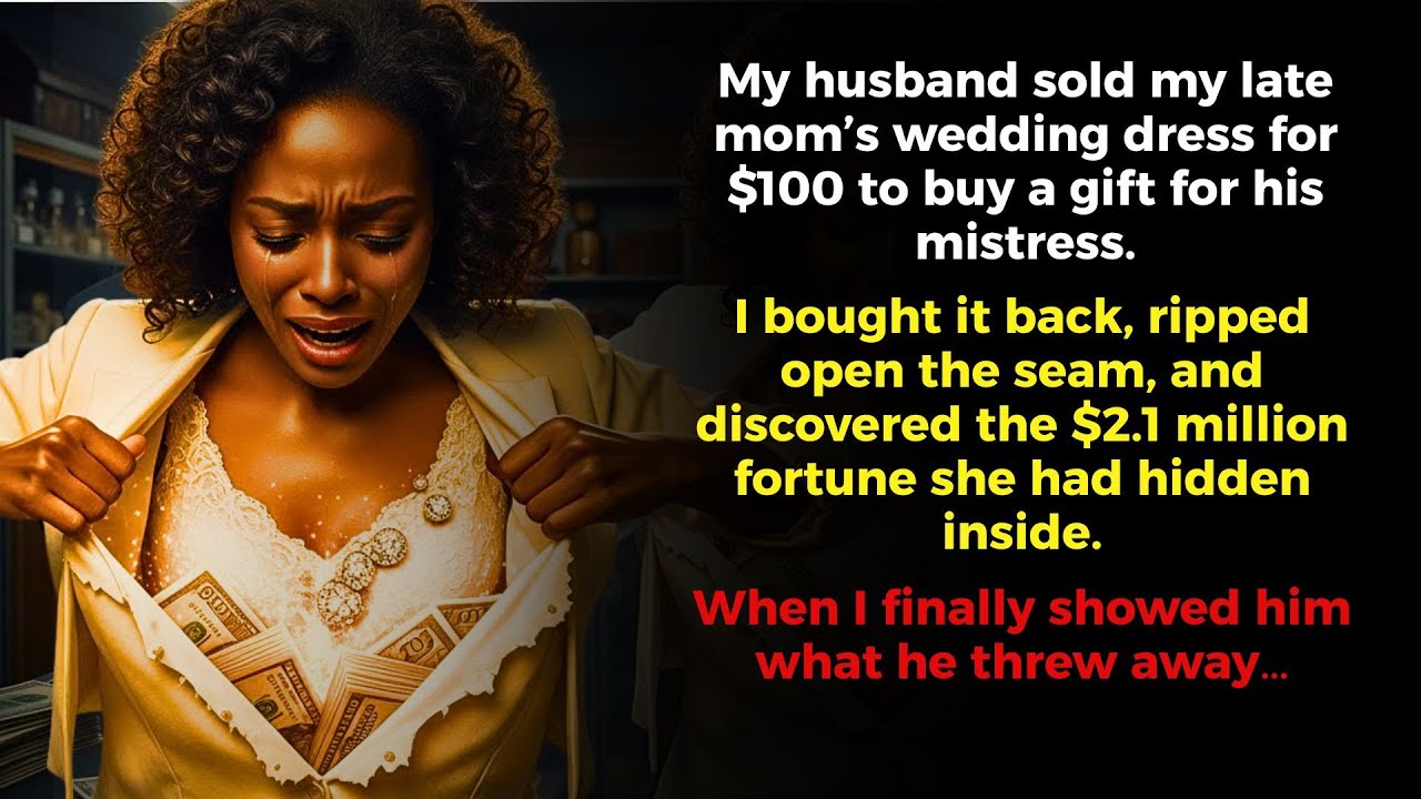 He sold my late Mom's Dress to buy a ring for his mistress. Then I found the hem…