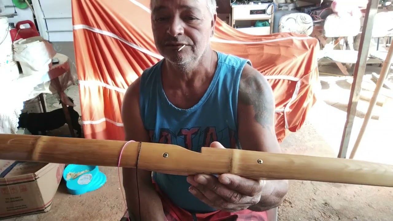 Movo arco de bamboo#arqueria