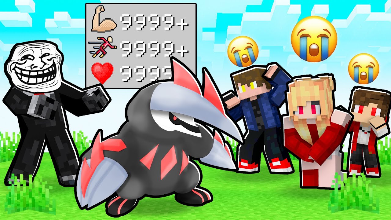 TROLLEI meus AMIGOS DANDO PODER de LENDÁRIO pros POKEMON no MINECRAFT