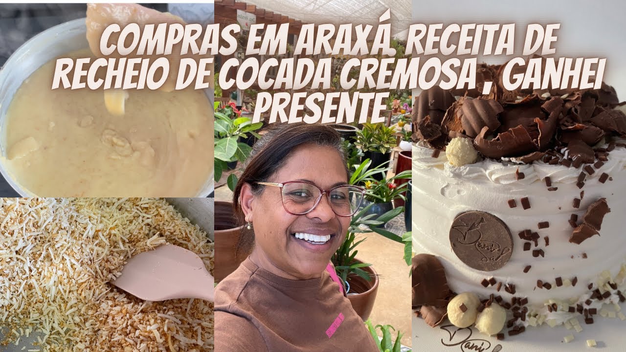 Vlogs compras em Araxá, receita de recheio de cocada cremosa + rotina e ganhei presente 🎁