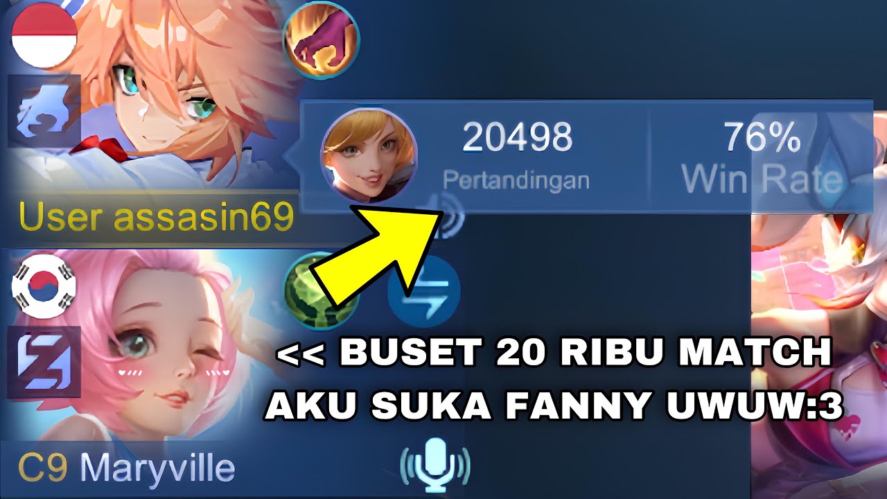 AKU KETEMU CEWE ON MIC BERMAIN SOLO DI RANDOM LOBY!REAKSI CEWE KETIKA MELIHAT FANNY 20 RIBU MATCH😍☠️