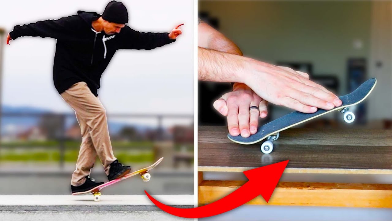 Recreating PRO SKATE TRICKS on a HANDBOARD!