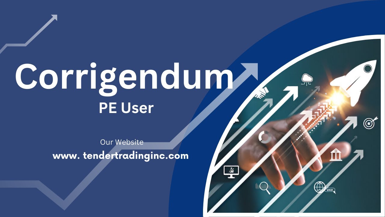 Corrigendum | PE User | e-GP Tutorial | Tender Trading Inc.