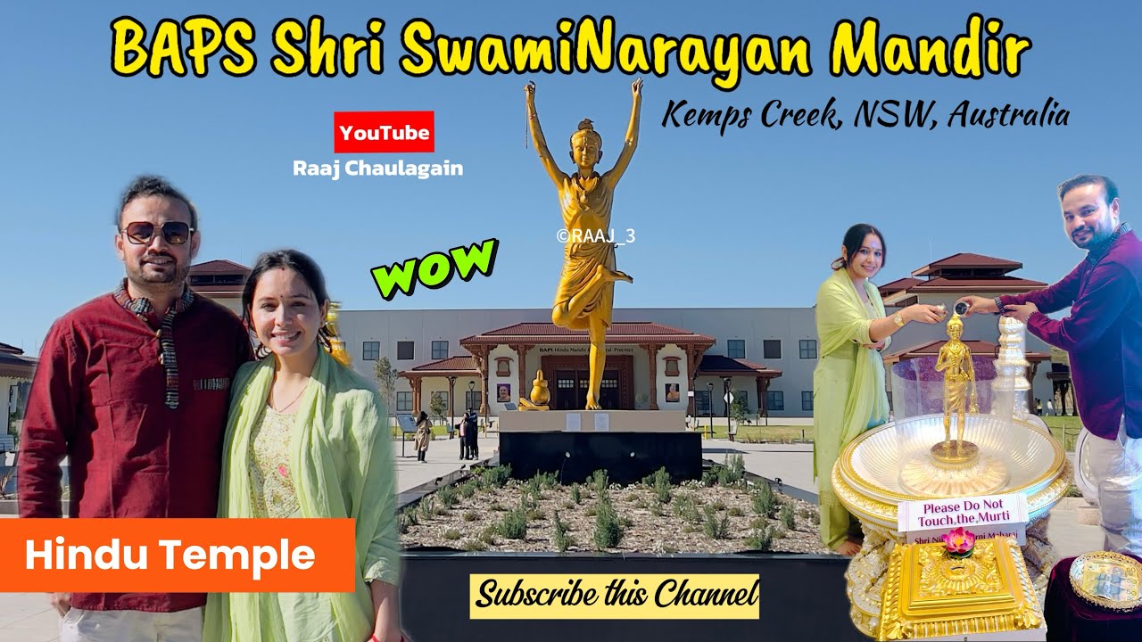 BAPS Shri Swaminarayan Hindu Mandir | 4K Video | Sydney Australia | RaajVlogs