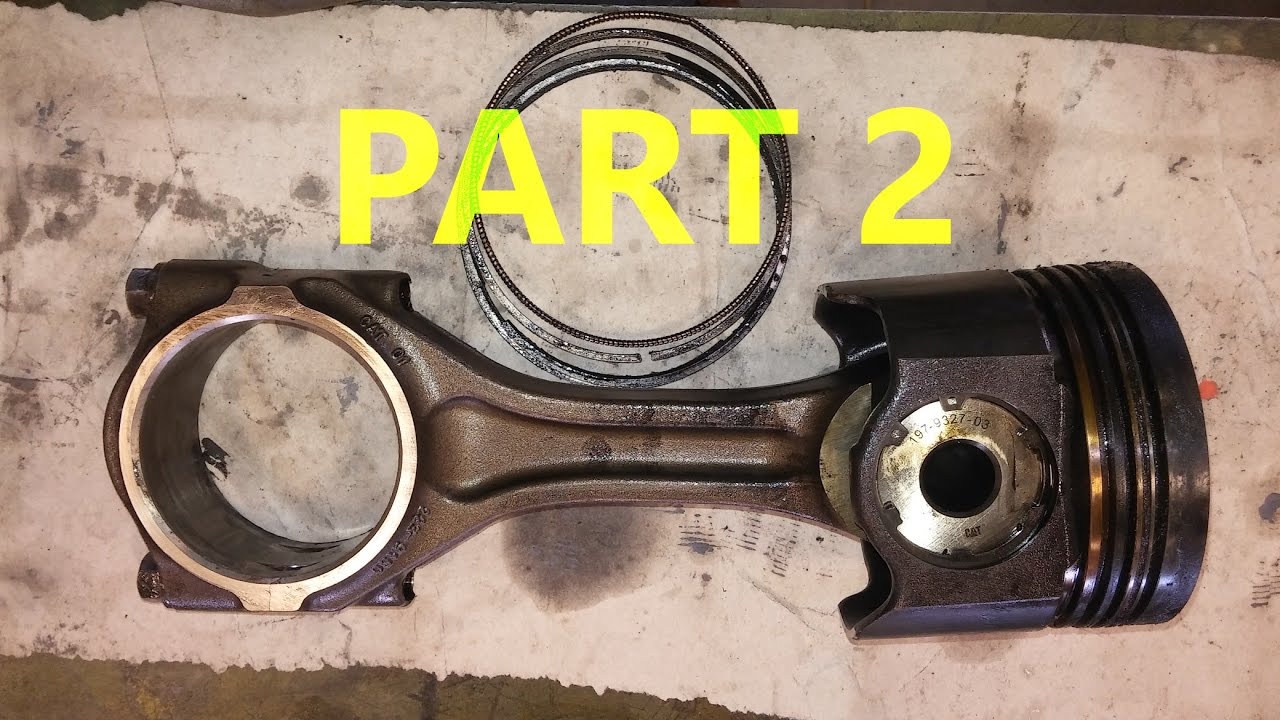 How To Rebuild A Diesel Engine.  Part 2.  Piston Packs, Mains, and Thrust Bearings. Twin Turbo Cat.