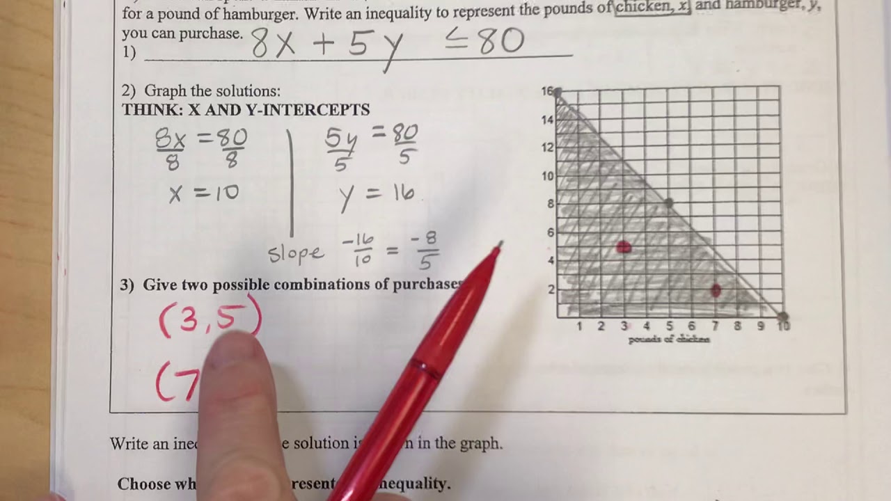 A real world application to linear inequalities