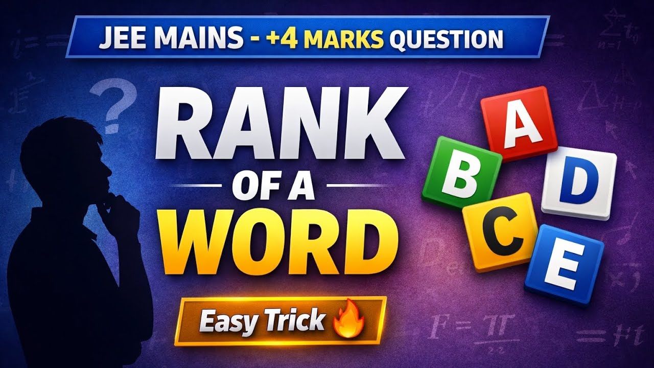 Rank of a Word Trick in 10 Minutes 🔥 | JEE Mains  | +4 Marks Guaranteed Concept