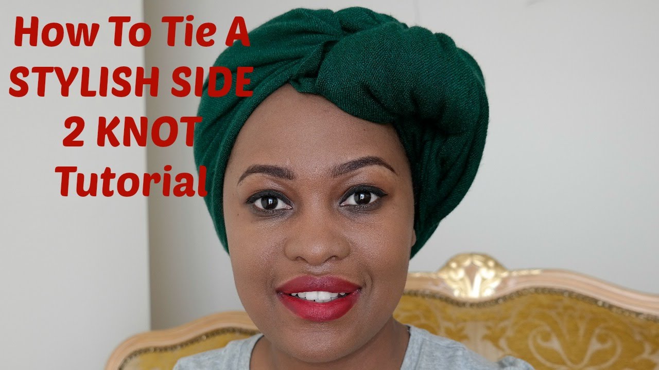 How to Tie a Stylish Side 2 Knot Turban Head Wrap Tutorial
