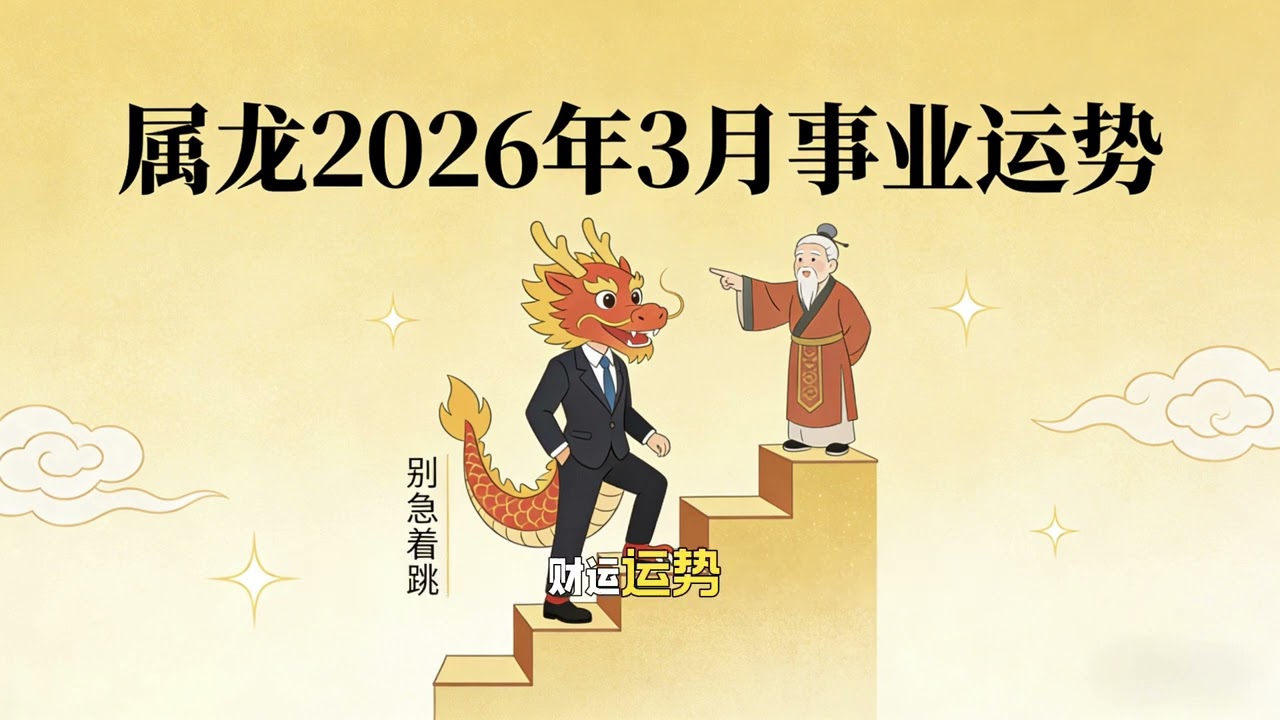 屬龍2026年3月完整運勢，看這條就夠了
