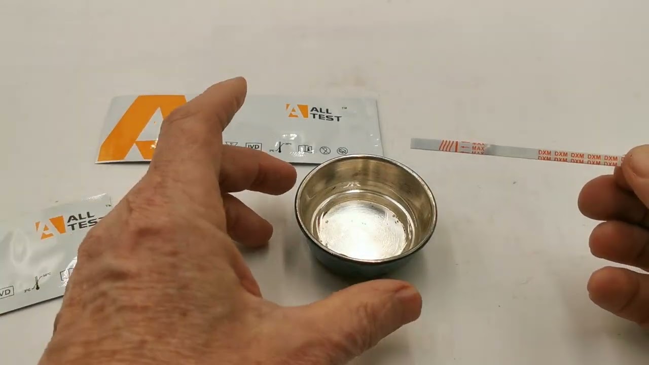 ALLTEST Dextromethorphan (DXM) Drug Test Strip | Urine Test Demonstration