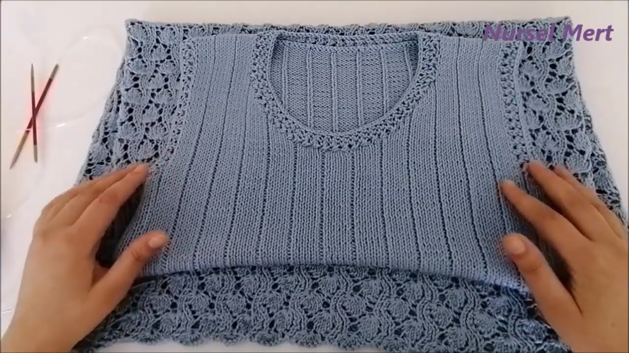 Yazlık Elbise Modeli Yapılışı/Şiş İle Örülen Kadın Elbise Modeli