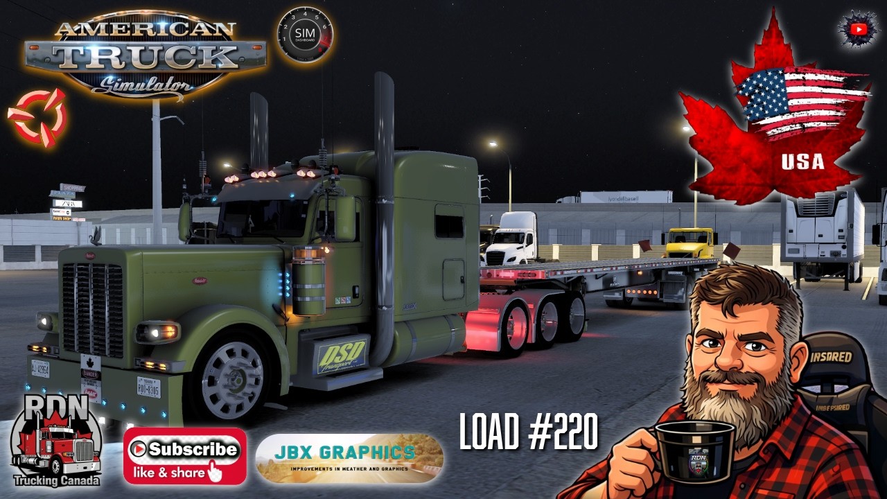 American Truck Simulator  RDN Trucking Canada. Victoria TX to Lafayette LA Load #220 Ruda 389 Glider