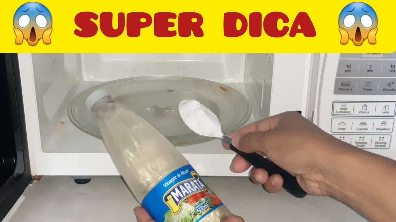 😱😱 COMO LIMPAR MICROONDAS COM VINAGRE E BICARBONATO RÁPIDO E FÁCIL! VOCÊ SABIA DESSA DICA?