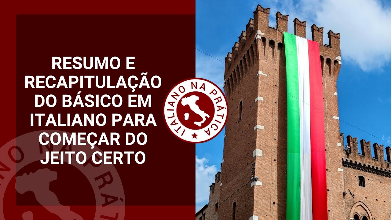 Resumo prático do básico em italiano para iniciantes!